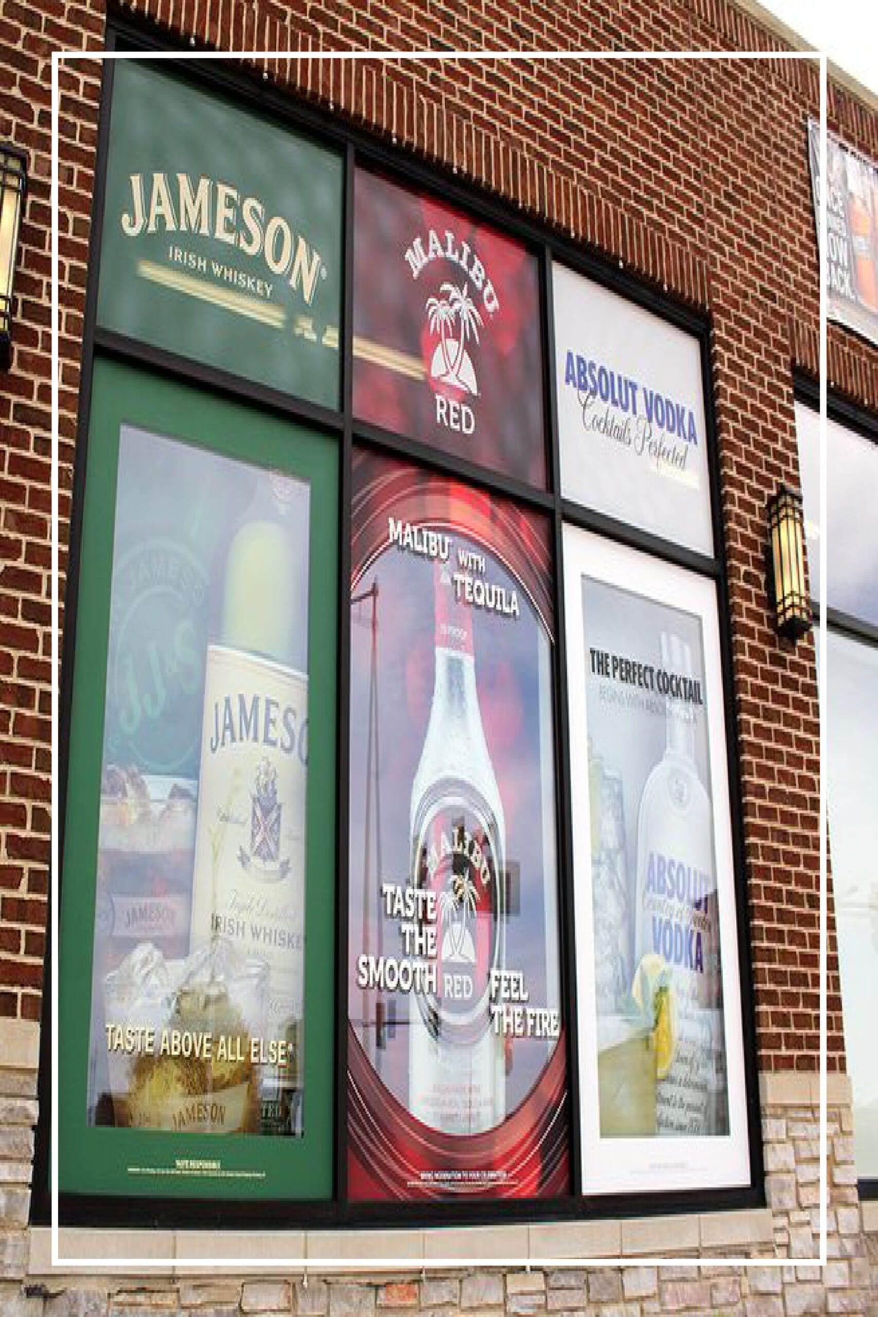 Custom Window Graphics design for storefront branding and advertising